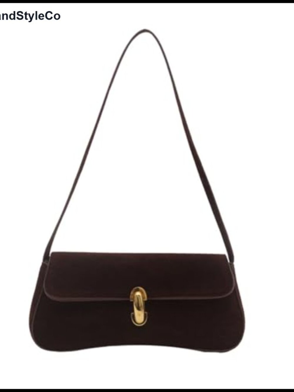Faux Suede Leather Hobo Shoulder Bag Crossbody Clutch Flap Clasp Retro
